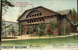 Lewis and Clark Centennial 1905 - Forestry Building Postcard