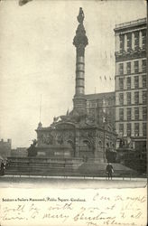 Soldiers & Sailors Monument, Public Square Postcard
