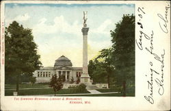 Simmons Memorial Library & Monument Kenosha, WI Postcard Postcard