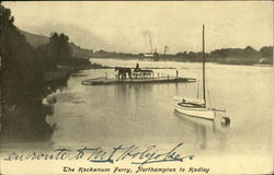 The Hockanum Ferry, Northampton to Hadley Ferries Postcard Postcard