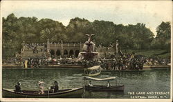 Central Park - The Lake and Terrace Postcard