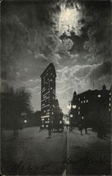 Flatiron Building by Moonlight Postcard