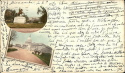 U.S. Capitol and Jackson Memorial Statue Postcard
