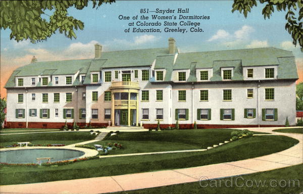 Snyder Hall One of the Women's Dormitories at Colorado State College of Education Greeley