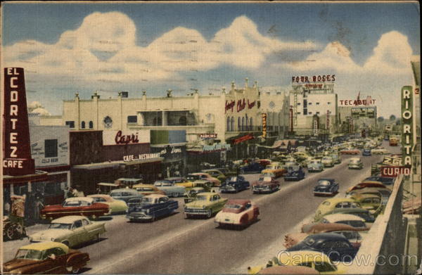 Avenida Revolucion Looking North Tijuana Mexico