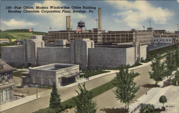 Post Office, Modern Windowless Office Building, Hershey Chocolate Corporation Plant Pennsylvania