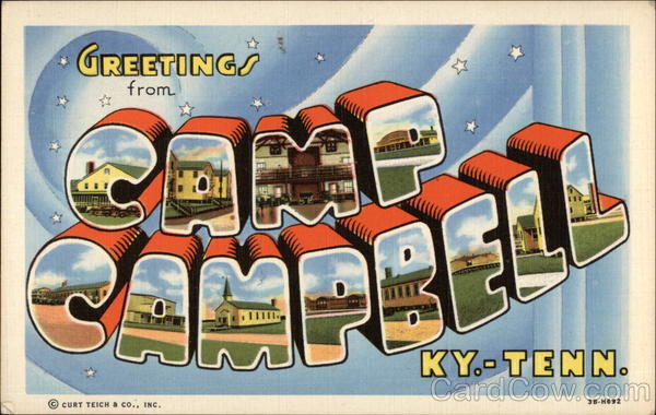 Greetings From Camp Campbell, Ky.-Tenn Large Letter
