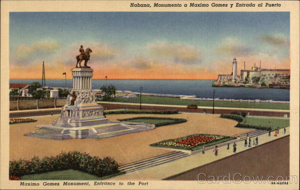 Maximo Gomez Monument, Entrance to the Port Havana Cuba