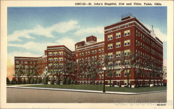 Street View of St. John's Hospital at 21st & Utica Tulsa Oklahoma