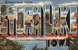 Greetings from Storm Lake, Iowa Postcard Postcard