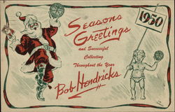 Seasons Greetings and Successful Collecting Throughout the Year Santa Claus Postcard Postcard