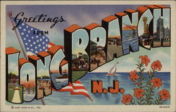 Greetings from Long Branch, New Jersey Postcard