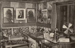 William Gillette's Study, Gillette Castle State Park Postcard