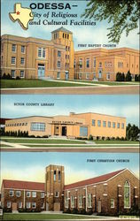 City of Religious and Cultural Facilities Odessa, TX Postcard Postcard