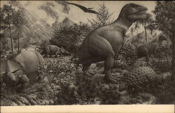 Yale UnIversity - Peabody Museum of Natural History - Heyday of the Dinosaurs New Haven, CT Postcard Postcard