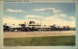 Chicago Municipal Airport Illinois Postcard Postcard