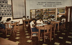 The Library - Northwest Corner - Piney Woods School Postcard
