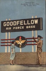 Entrance sign Goodfellow Air Force Base San Angelo, TX Postcard Postcard