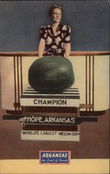 World's Largest Melon Postcard