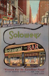 Solowey's - "Known For Its Excellent Food" New York, NY Postcard Postcard