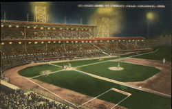 Night Game at Crosley Field Postcard