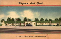 Wigwam Auto Court Richmond, VA Postcard Postcard