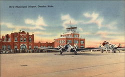 New Municipal Airport Omaha, NE Postcard Postcard