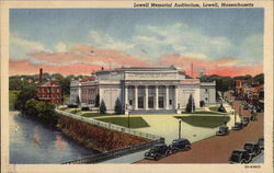 Lowell Memorial Auditorium Massachusetts Postcard Postcard