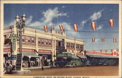 Commercial Hotel on Second Block Postcard