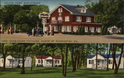 Island Park Restaurant and Overnight Cottages Postcard