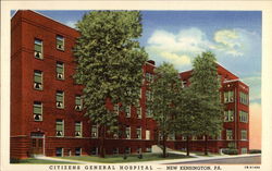 Citizens General Hospital New Kensington, PA Postcard Postcard