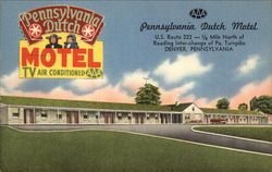 Pennsylvania Dutch Motel Postcard