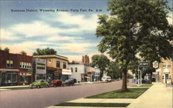Wyoming Avenue - Business District Postcard