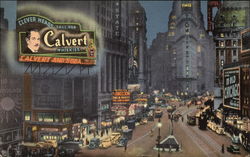 Calvert's Spectacular Electric Sign - Times Square Postcard