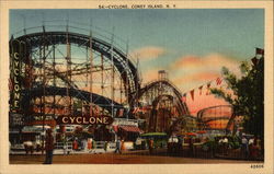 Cyclone, Coney island Postcard