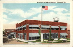 Woodstock Typewriter Factory Illinois Postcard Postcard