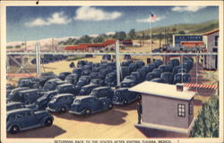 Returning Back to the States After Visiting Tijuana, Mexico Postcard