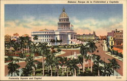 Fraternity Square and Capitol Postcard