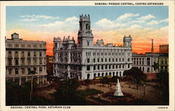 Central Park and Asturian Club Postcard