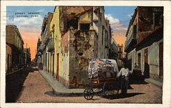 Street Vendor Postcard