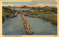 Miraflores Locks, Panama Canal Postcard Postcard
