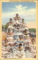 Carnival Scene Postcard