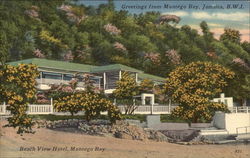 Beach View Hotel Montego Bay, Jamaica Postcard Postcard