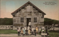 School Attended by President Calvin Coolidge Postcard