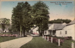 Approach to Coolidge Homestead Postcard