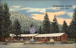 View of Worland's Motel Postcard