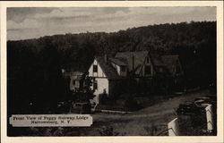 Front View of Peggy Runway Lodge Postcard