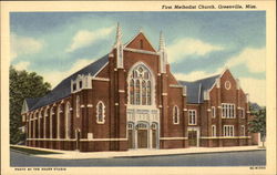 First Methodist Church Greenville, MS Postcard Postcard