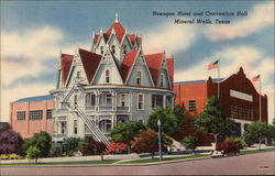 Hexagon Hotel and Convention Hall Mineral Wells, TX Postcard Postcard