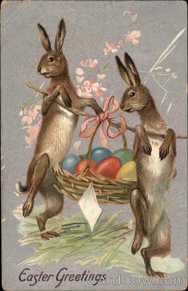 Easter Greetings With Bunnies